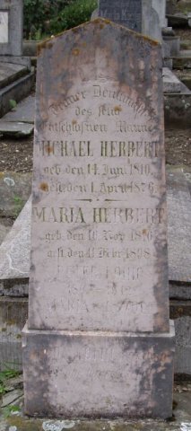 Herbert Michael 1810-1876 Koenig Maria 1816-1898 Grabstein